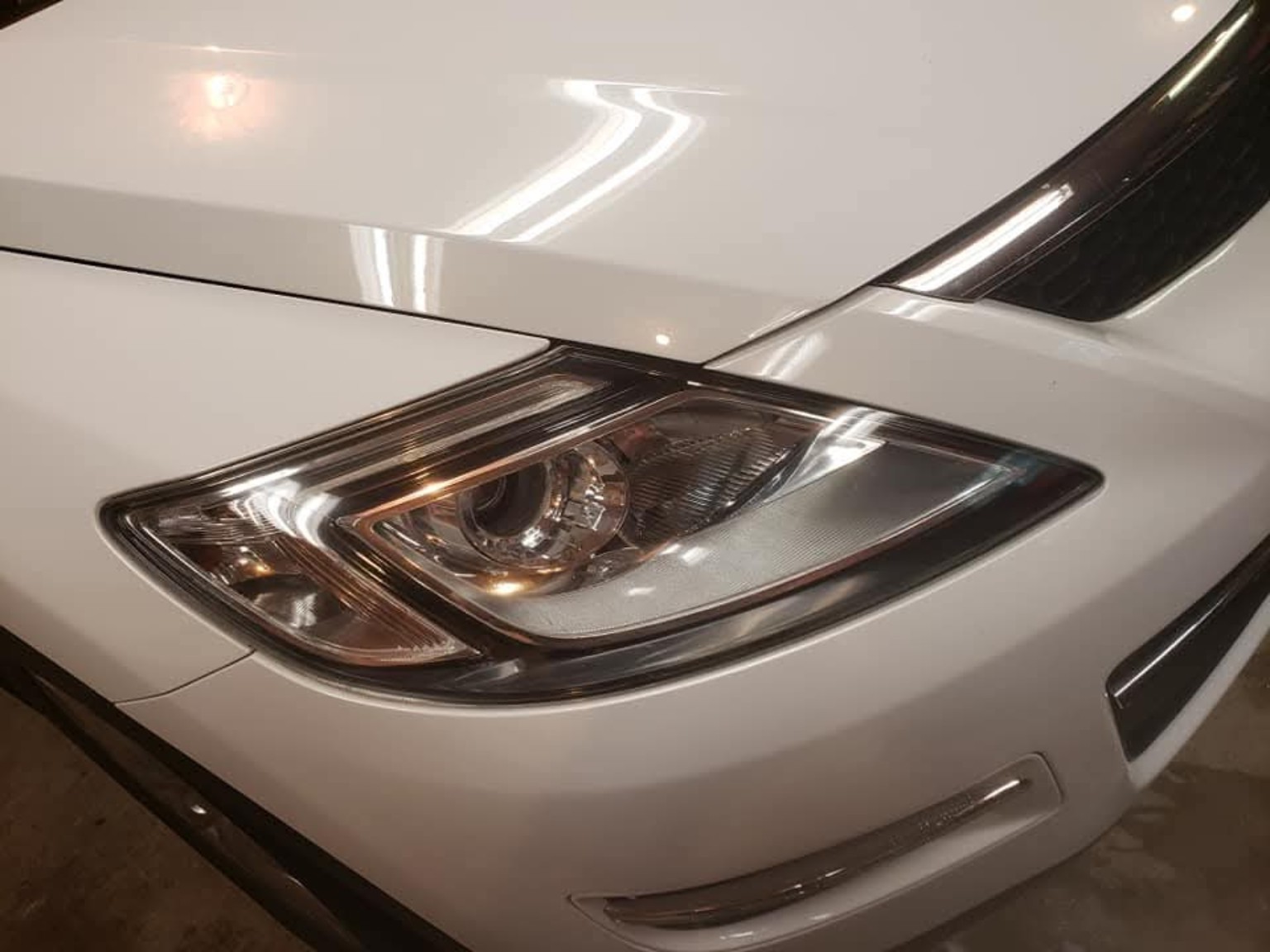 Headlight after restoration