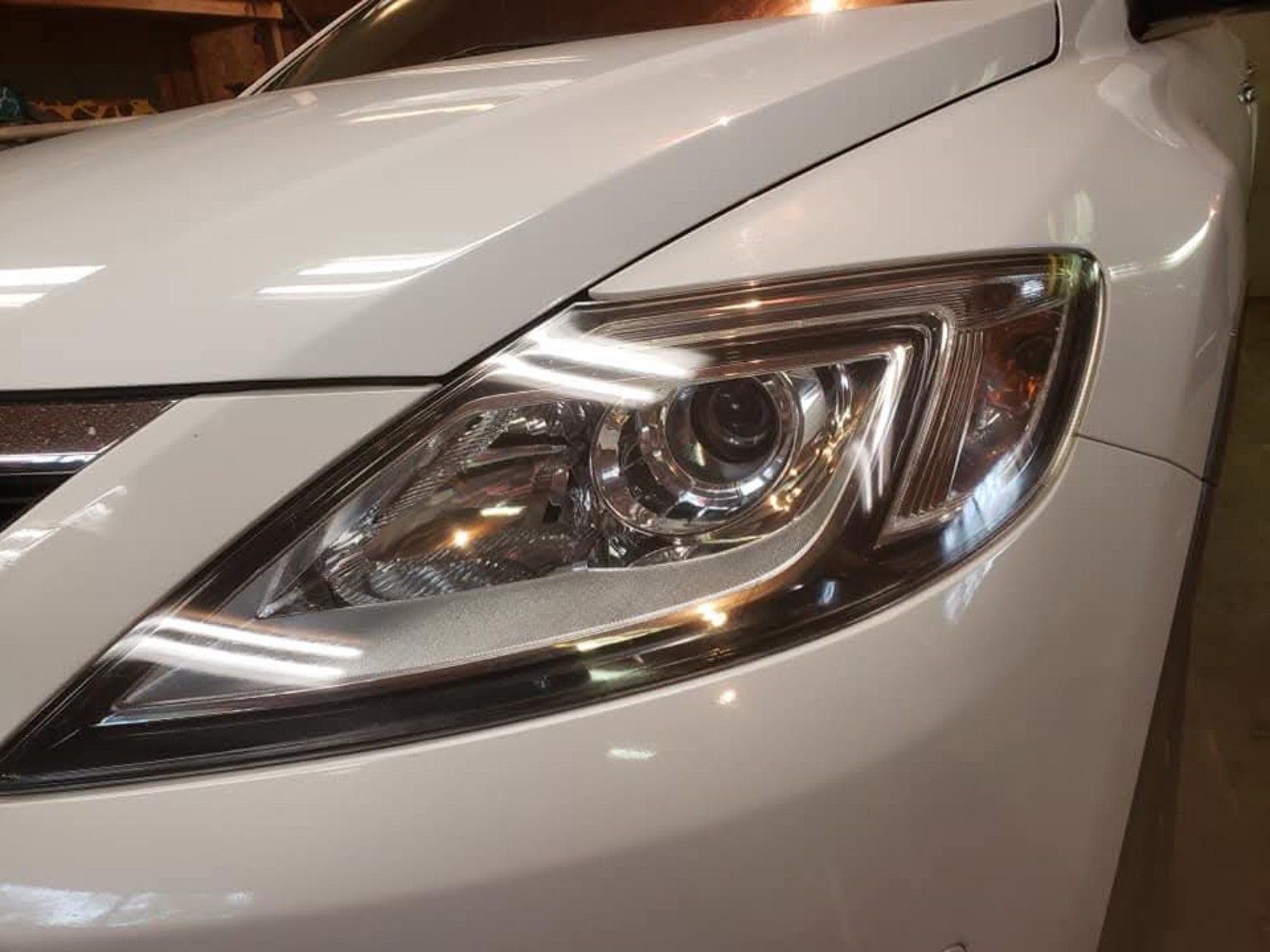 Second headlight after restoration